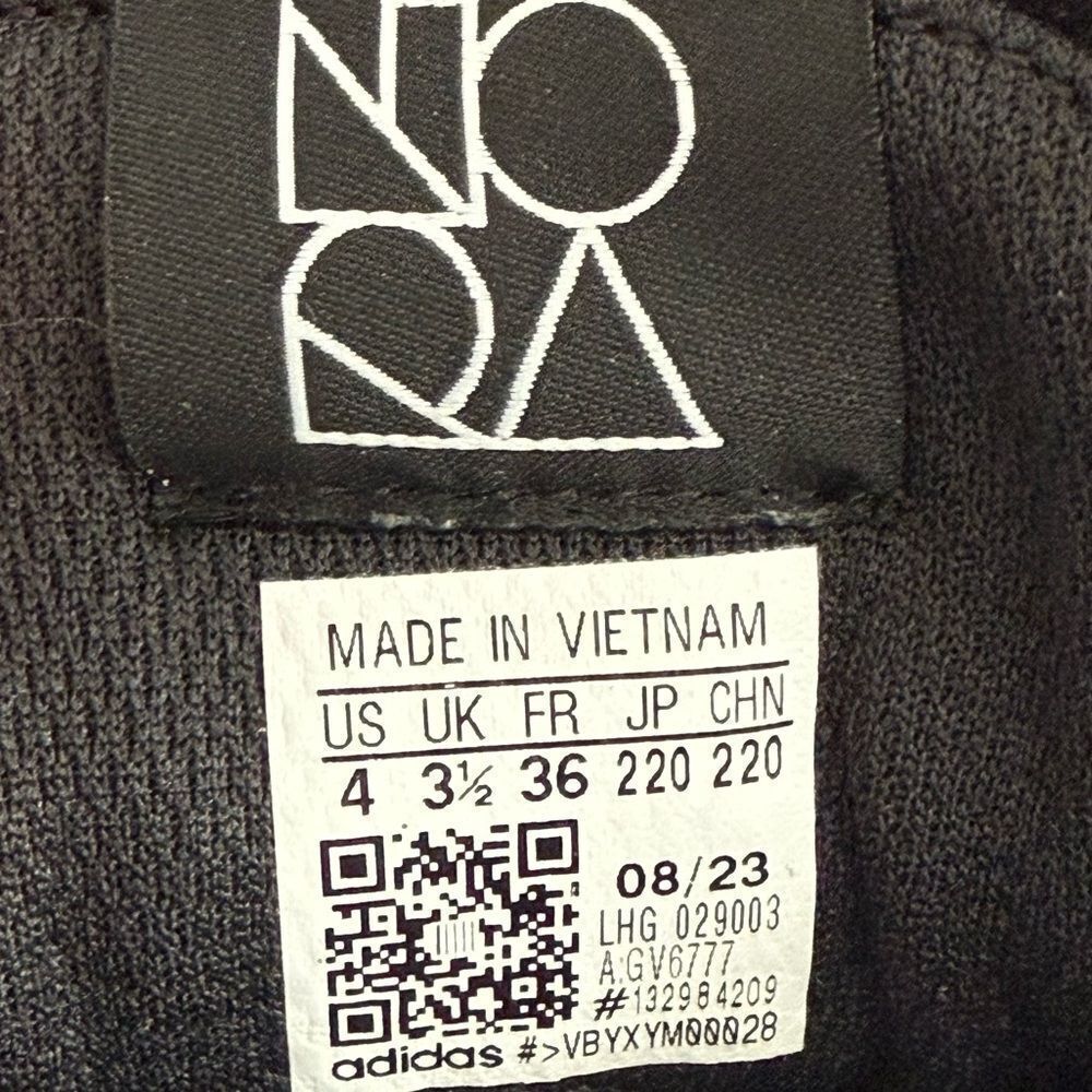 Adidas Nora Core Black White Skate Shoes NWT Men 4 Women 5 - Picture 11 of 13